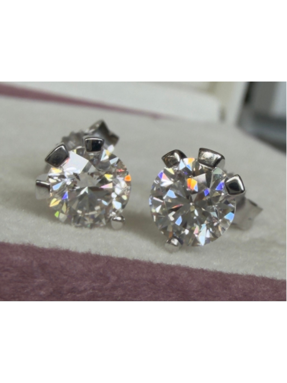 Pandora Nova 14k White Gold Lab-grown Diamond Earrings 1.00ct